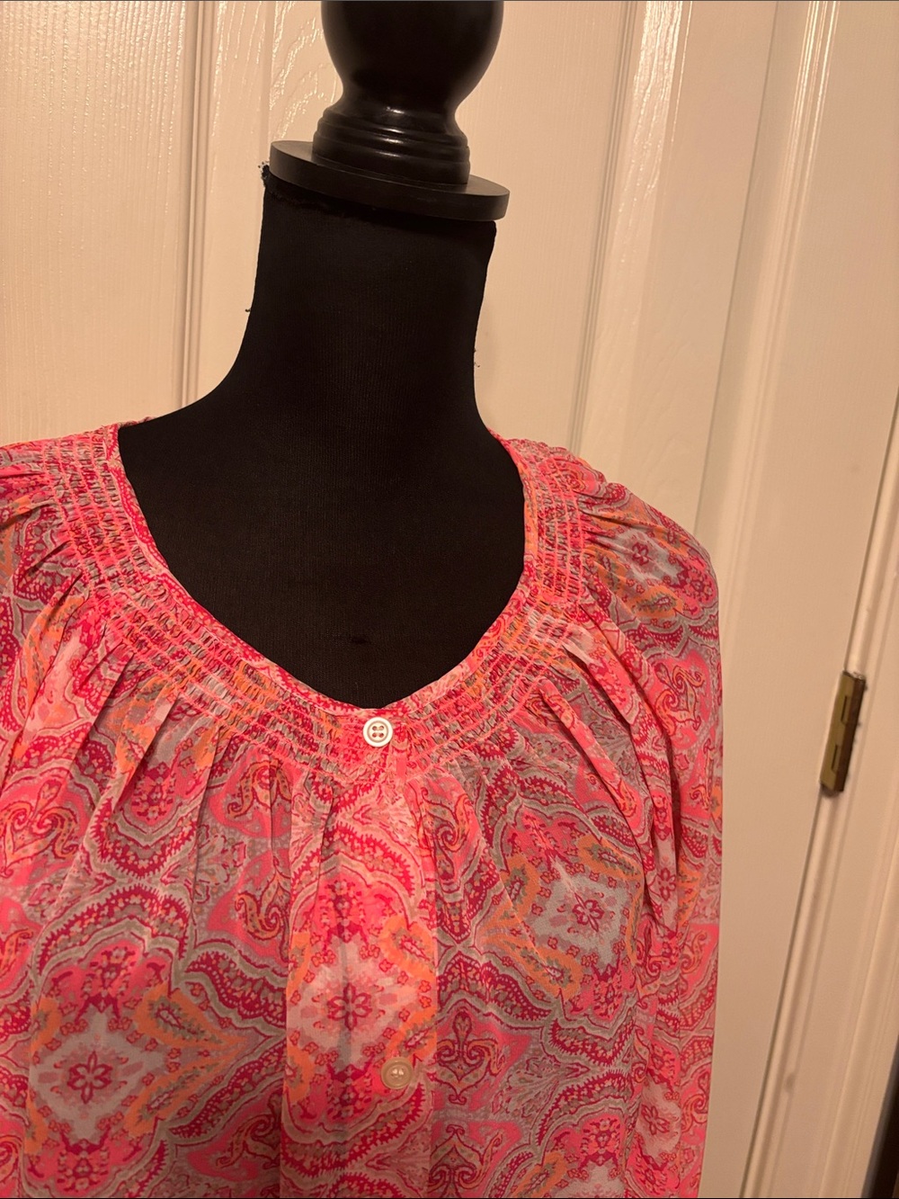 Victoria’s Secret Paisley Sheer Blouse - Picture 2 of 9